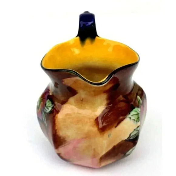 VTG Antique H & K Tunstall England Hand Painted Flower "Poppies" 5" PITCHER - Picture 4 of 6